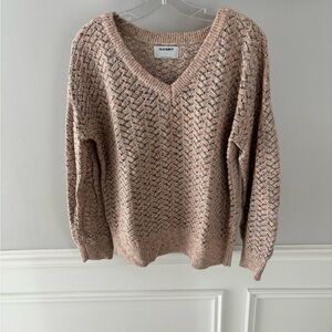 Old Navy V-Neck Multi- Colored Sweater- Size Large